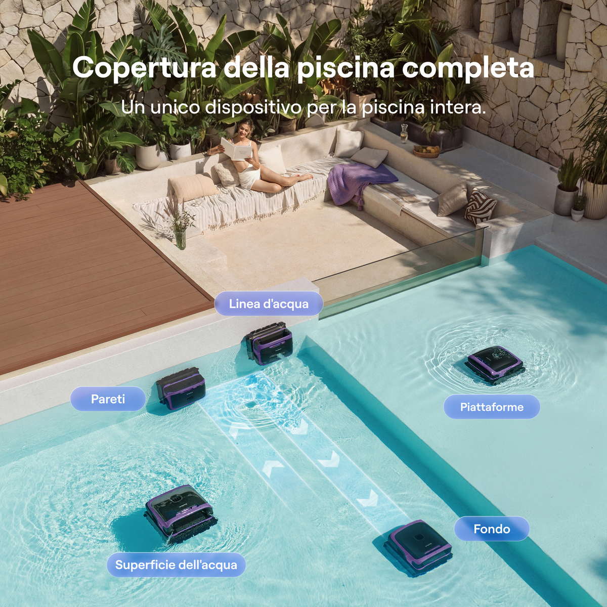 Beatbot Sora 70 Robot Piscina Viola Lavanda