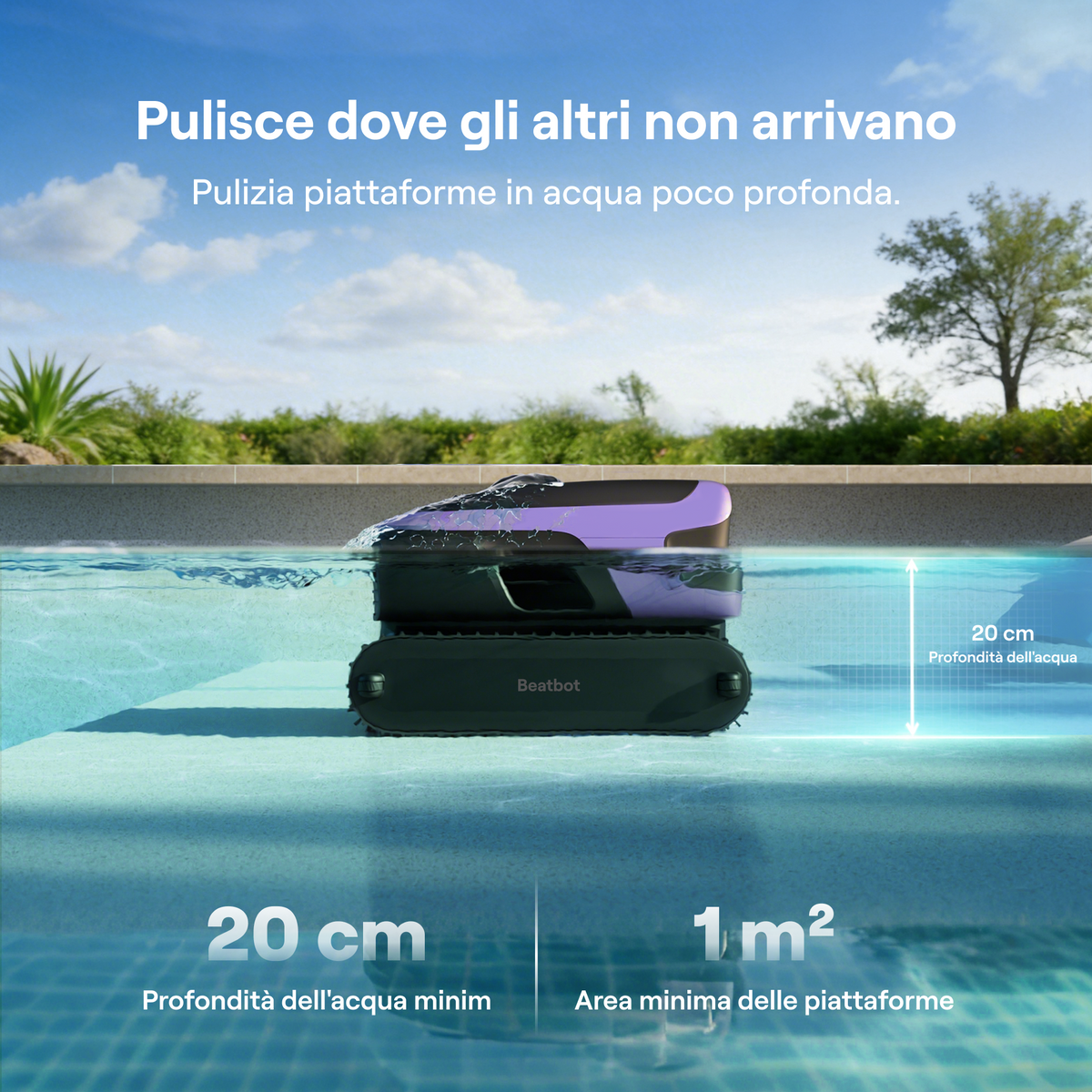 Beatbot Sora 70 Robot Piscina Viola Lavanda