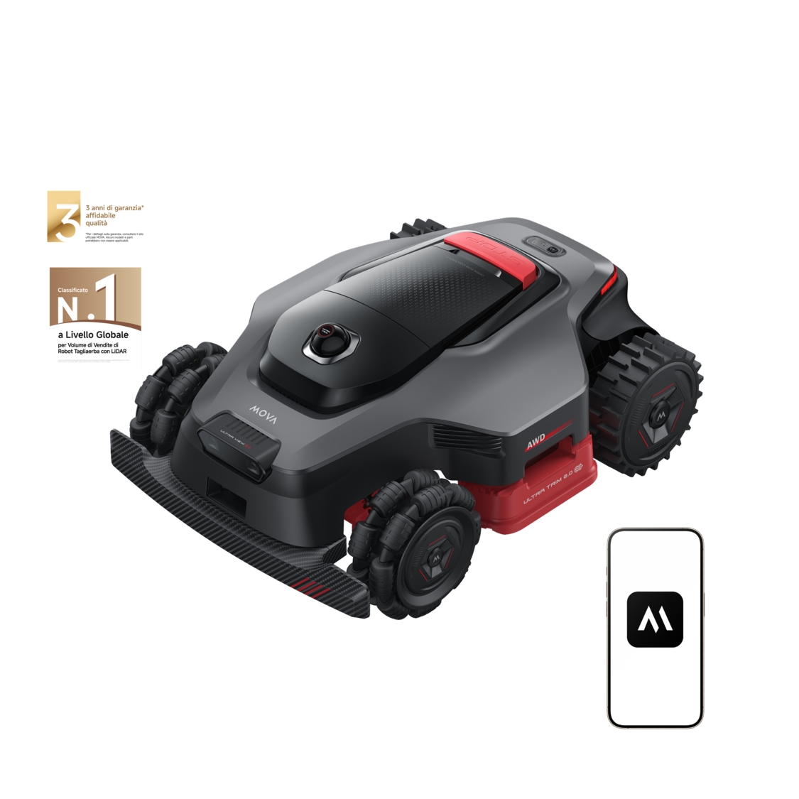 MOVA Serie LiDAX Ultra AWD Robot Tagliaerba